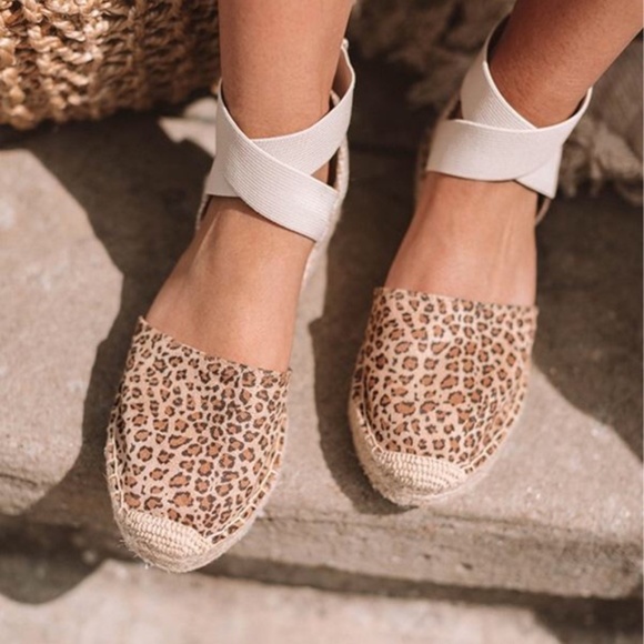 Luisa Tiana | leopard print espadrilles | VIA VAI® – VIA VAI BETH Leopard print Ankle wrap Espadrille   